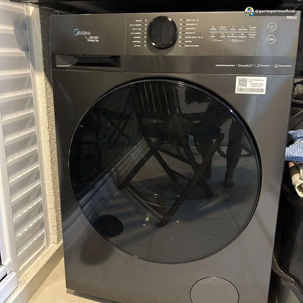 Lava e Seca 10,5kg Titanium Inverter Midea 127v