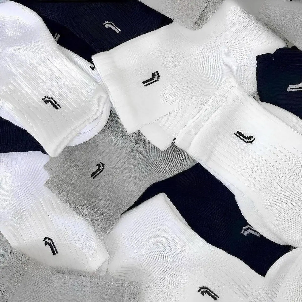 Kit 9 Pares Meias Cano Médio Algodão Masculino Original Lupo