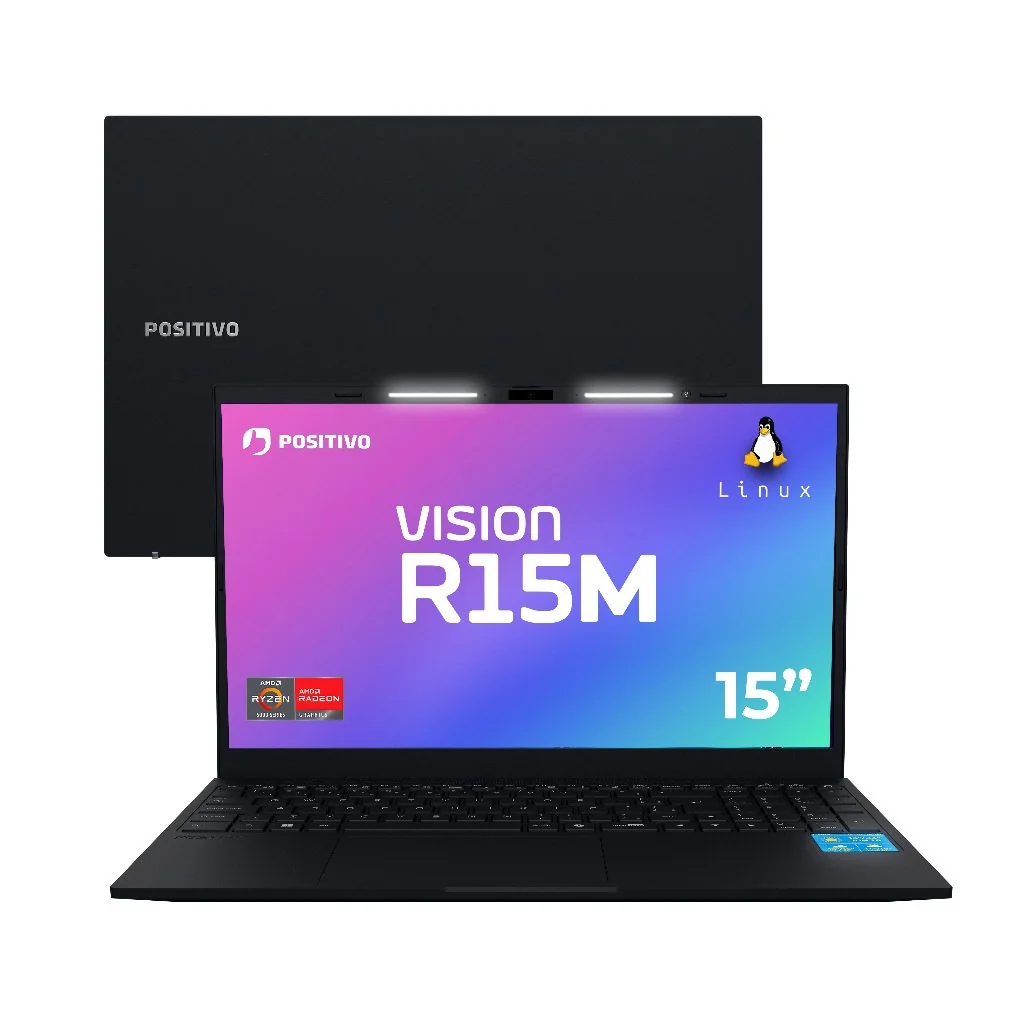 Notebook Vision R15M Ryzen 7-5825U Linux 8GB RAM 256GB SSD Wi-Fi 6 IPS - Positivo AMD