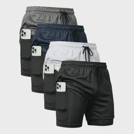 Kit 4 Shorts 2 Em 1 Duplo Dryfit Masculino Compressão Térmic Mercado Livre