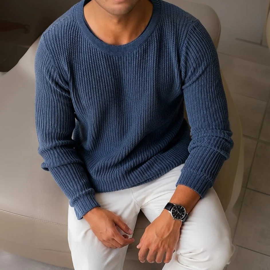 Suéter Masculino Lã Tricot Blusa De Frio Social Manga Longa (6 cores) Mercado Livre
