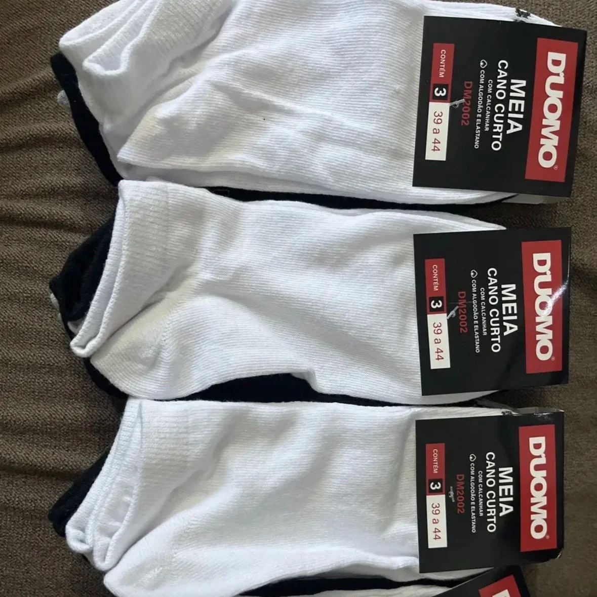 Kit 12 Pares Meia Masculina Cano Curto Soquete Algodão Duomo 12 Preto Masculina Academia Toque Macio 39-44 Meia Cano Baixo Masculina