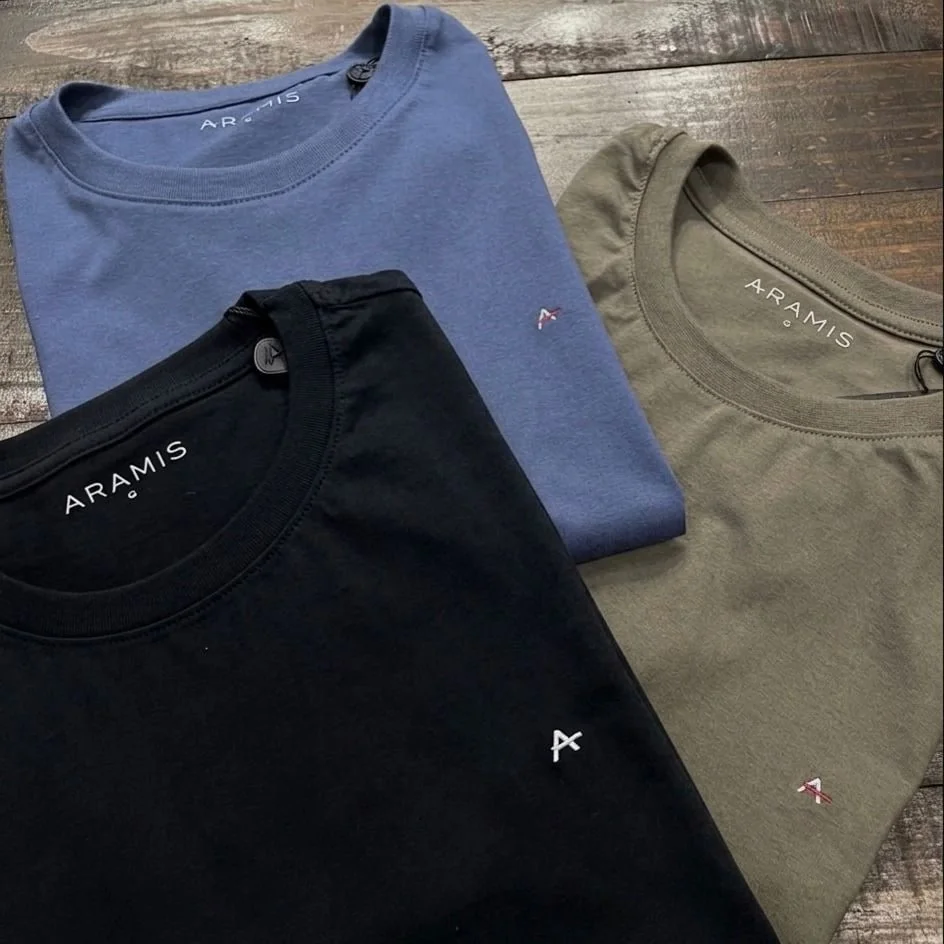 Camiseta Aramis Crewneck Basic Lisa Preta
