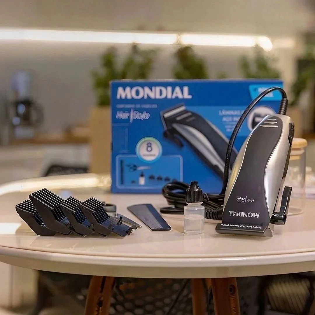 MONDIAL Cortador de Cabelos Hair Stylo, Preto/Prata, 110V - CR-02