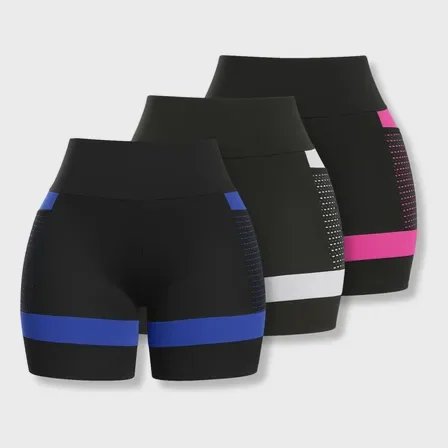 Kit 3 Shorts Fitness Feminino Mercado Livre