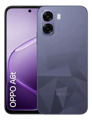 Smartphone Oppo A6t 128gb, 12gb Ram (4gb + 8gb Virtual Ram), Bateria Gigante De 6500mah, Processador Snapdragon, Tela 120hz, Ai Câmera, Ip64 - Violeta Violeta-escuro