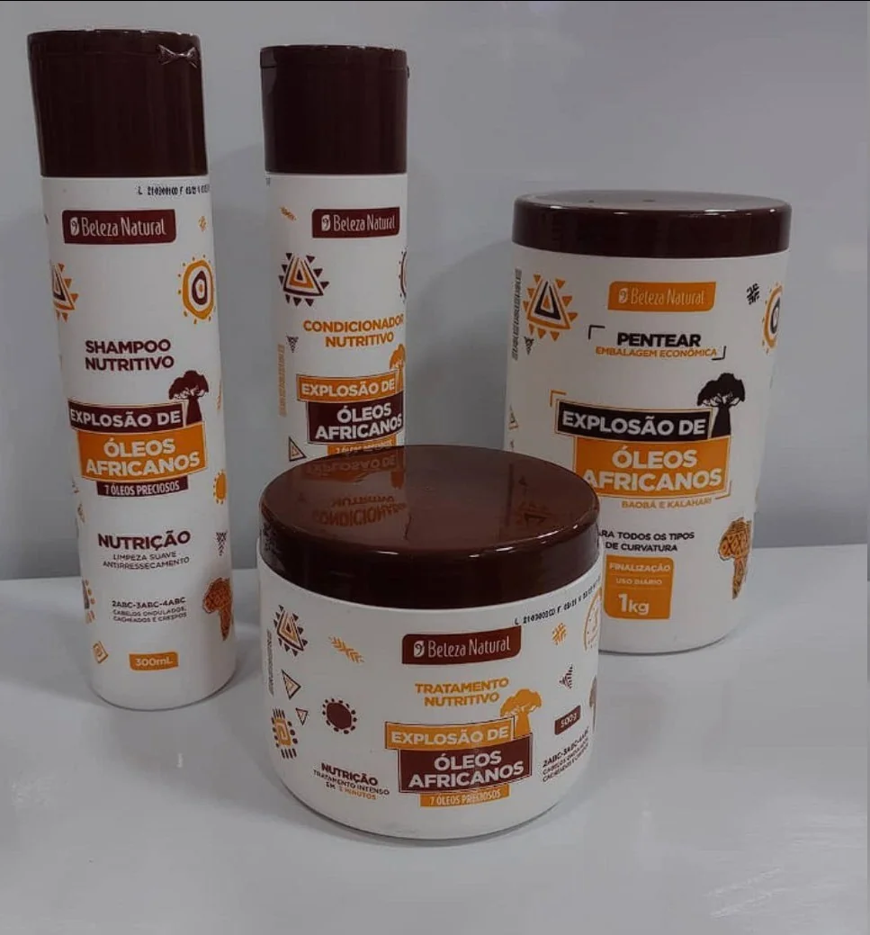 Kit Explosão De Óleos Africanos Beleza Natural -