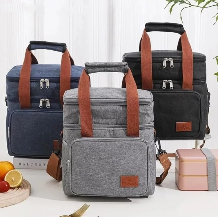 Bolsa Termica Marmita Lancheira Grande Alça Ombro Trabalho Academia Passeio Cinza Mercado Livre