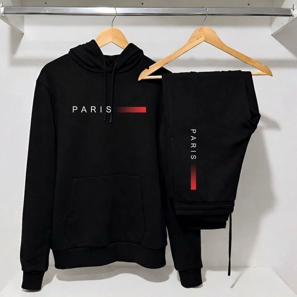 🇧🇷🇧🇷🇧🇷 Conjunto Moletom Paris Kit Calça E Blusa Frio Canguru Capuz