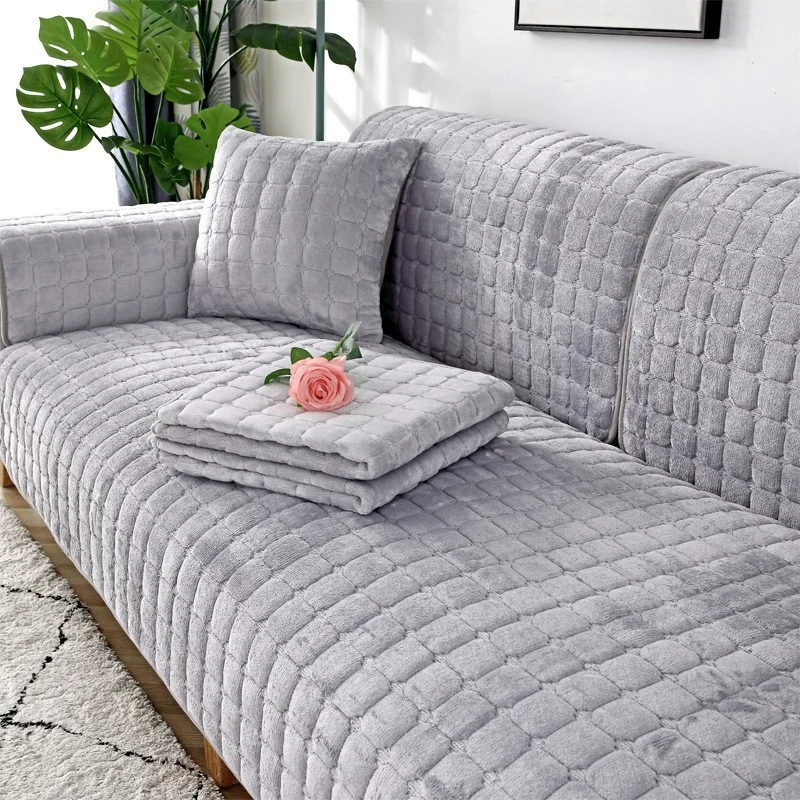 Capa De Sofá De Flanela Antiderrapante Universal Almofada De Sofá Simples 90x90cm Shopee