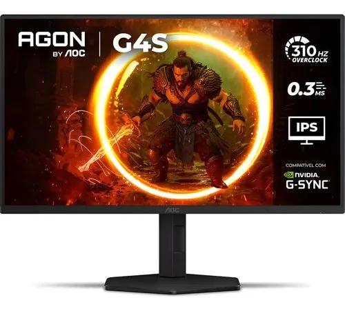 Monitor Gamer Aoc 25g4s/p/57 310hz/0,3ms/24,5 - Cinza