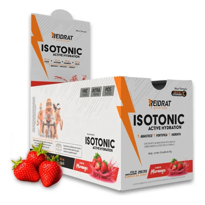 Kit isotônico 20 sachês de morango Mercado Livre