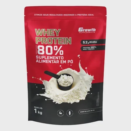Whey Protein Concentrado 1kg Growth Supplements Leite em Pó Mercado Livre